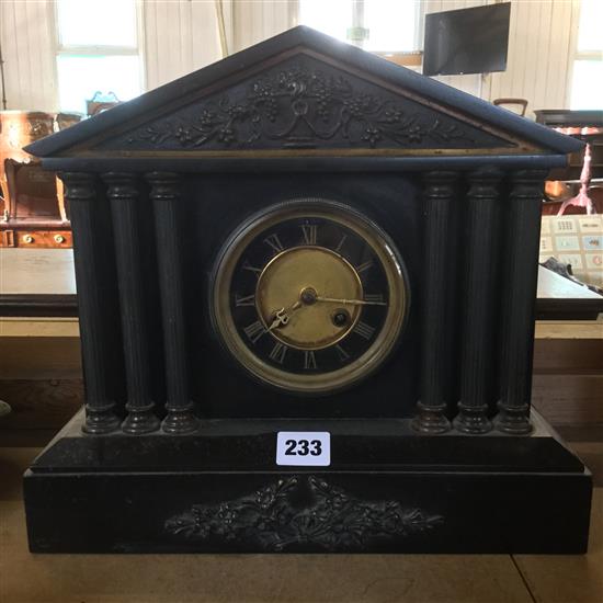 Victorian marble eight day mantel clock